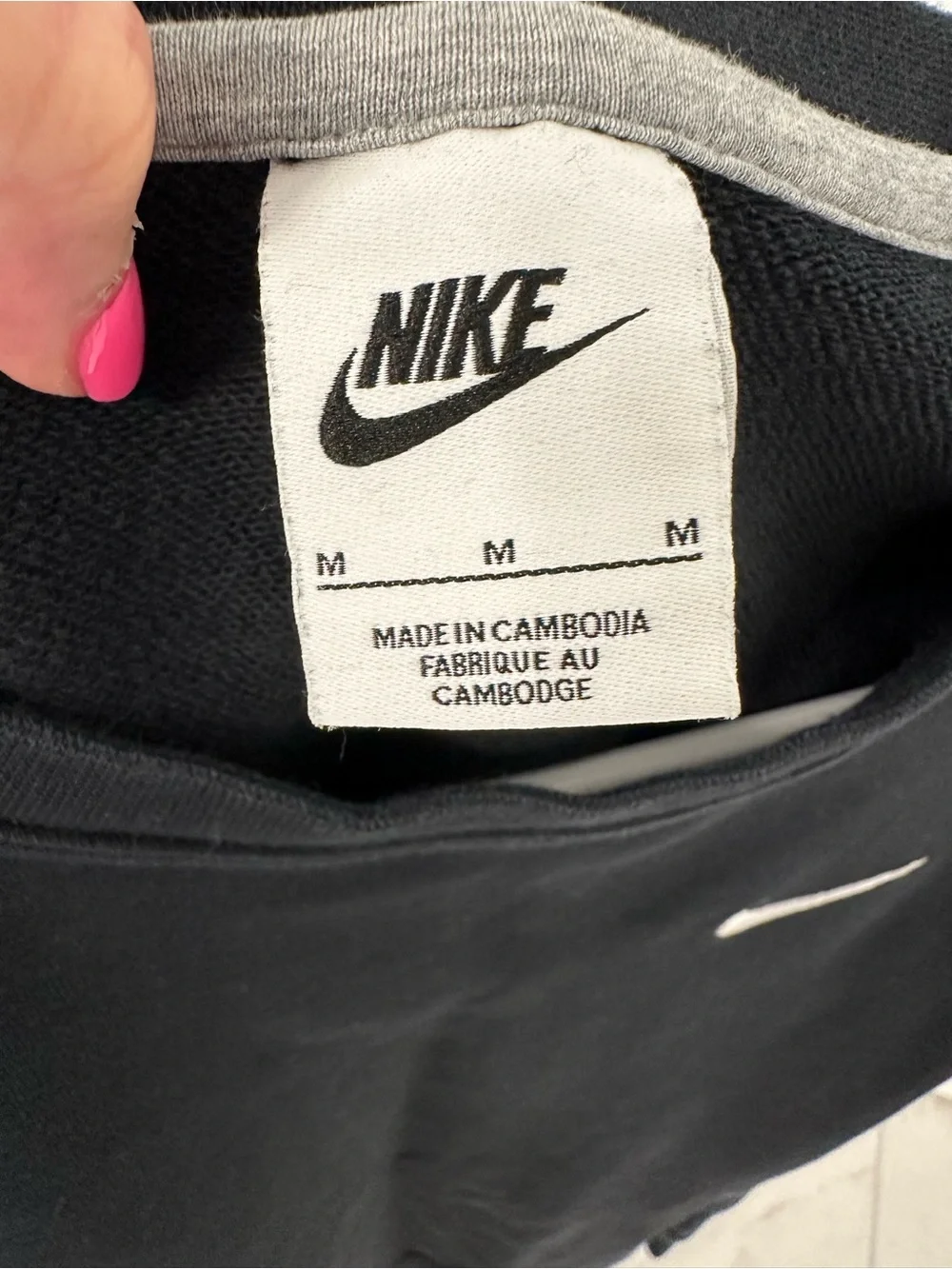 Nike Black Crewneck Sweatshirt with White Swoosh